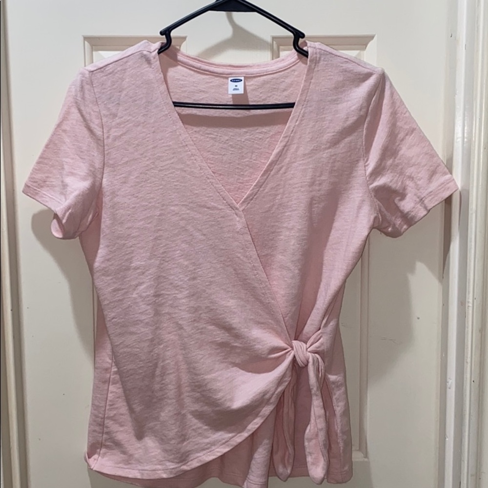 Light Pink Tied Blouse
